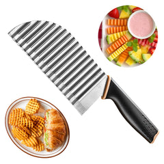 JAYVAR large crinkle cutter wave potato slicer cutting surface closeup