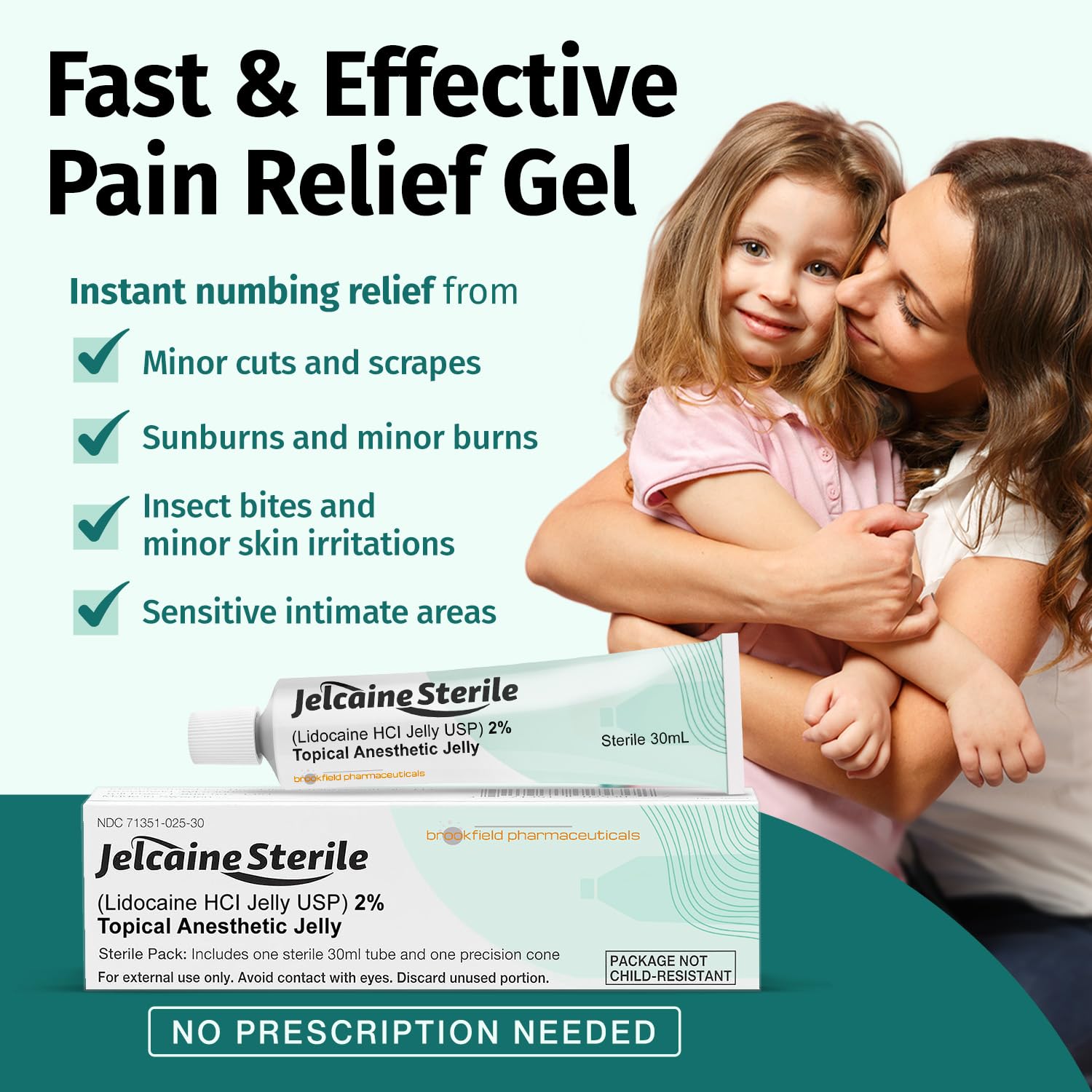 Jelcaine sterile lidocaine gel packaging 30ml