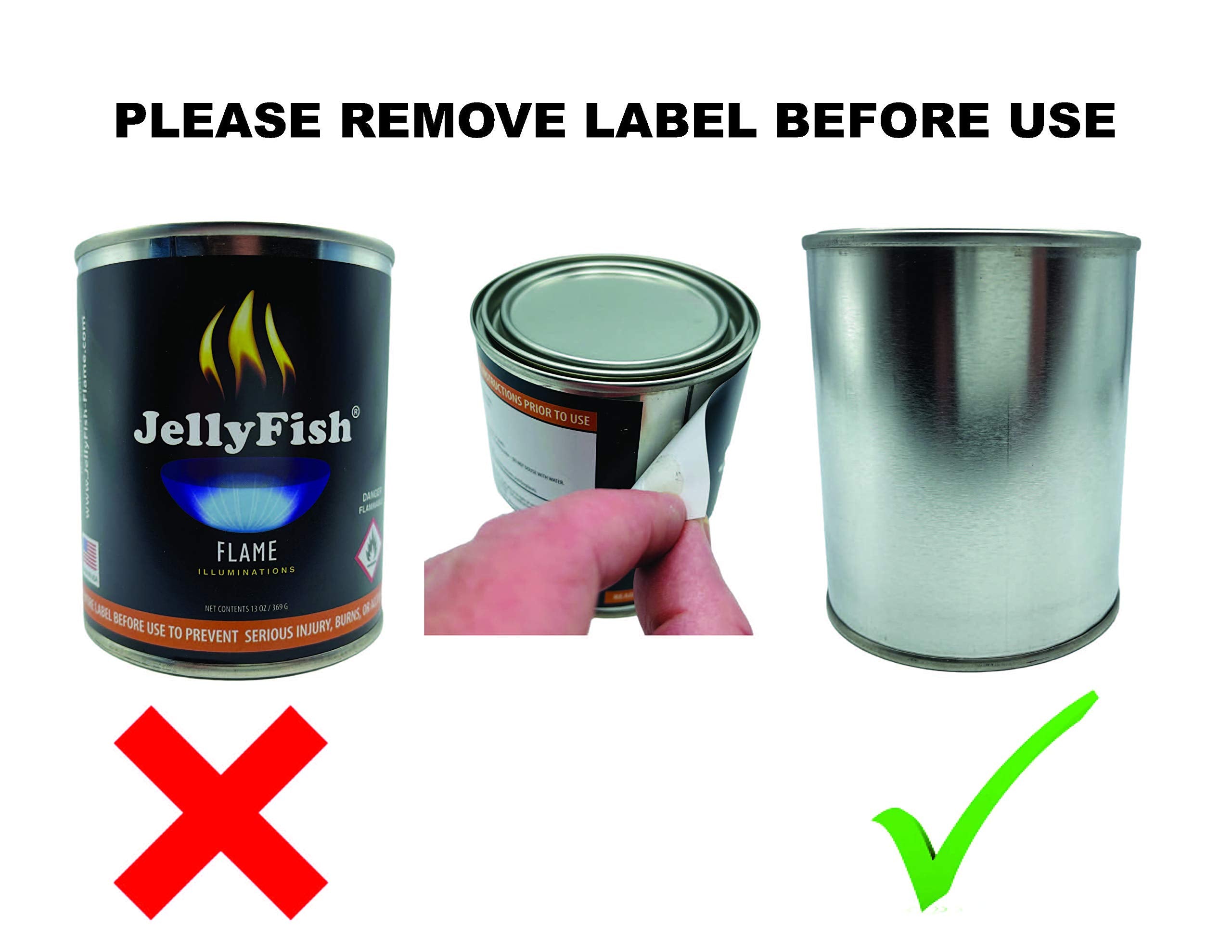 Indoor or outdoor use JellyFish Flame Gel Fuel setup