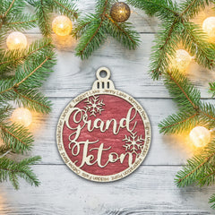 Jenny Lake landmark on Grand Teton ornament