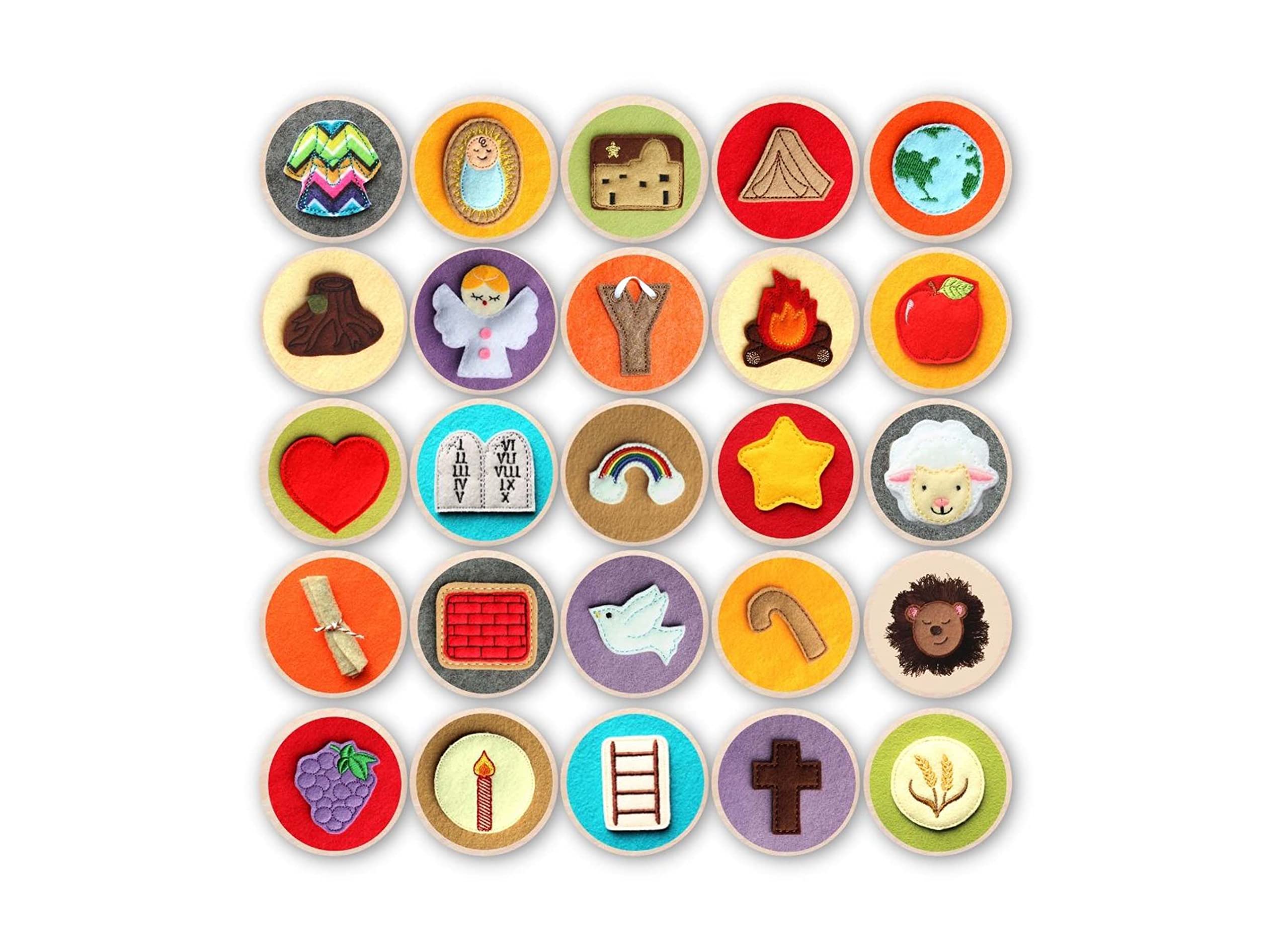 Ornament features printed image sticker and twine for hanging
