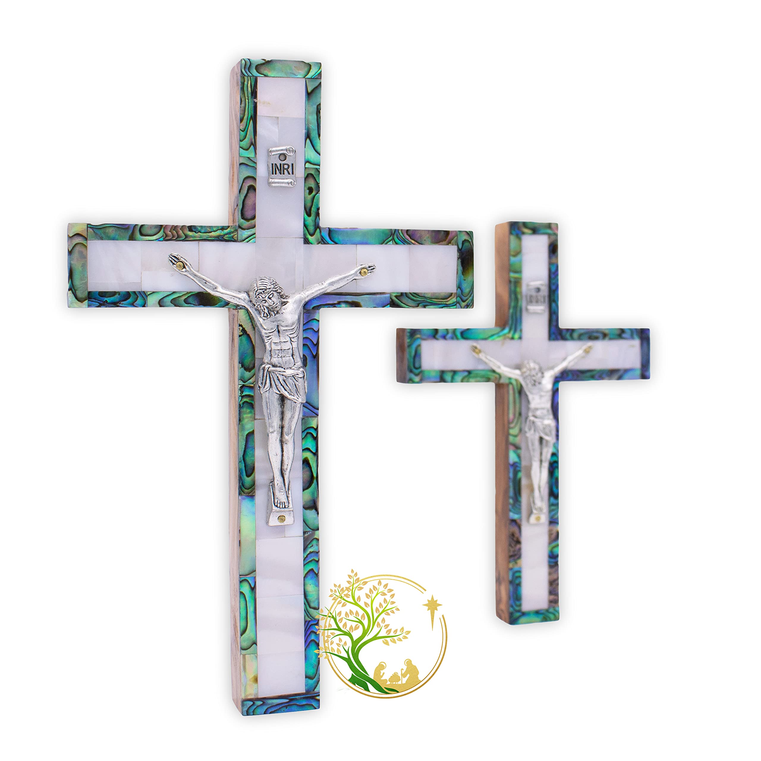 Silver plated Jesus on wall cross