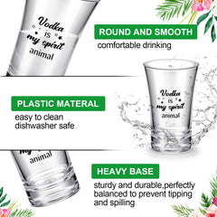 Shot glass dimensions about 1.69 x 2.6 x 1.22 inches with 1.2 oz capacity