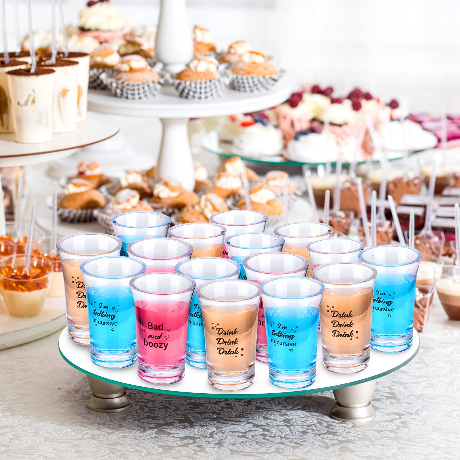Odorless safe acrylic shot glasses not easy to fade or deform