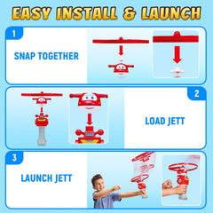 Jett toy figure ready for launch