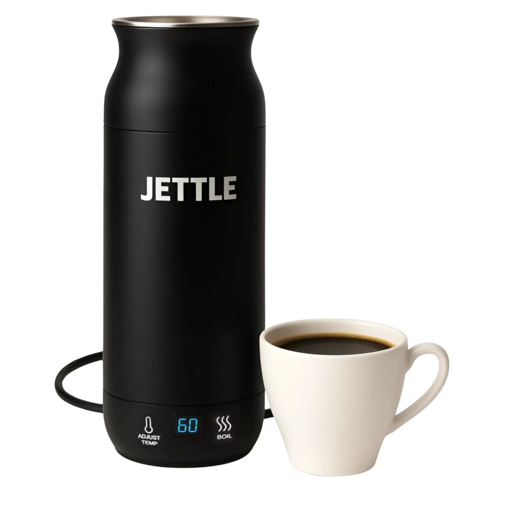 Jettle portable electric kettle black with LED display