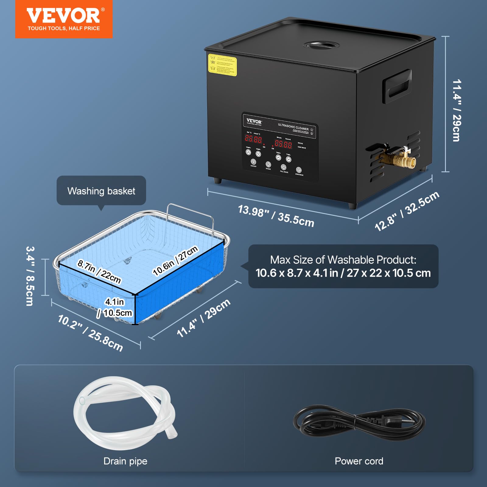Cleaning jewelry eyewear and small parts with VEVOR sonic cleaner