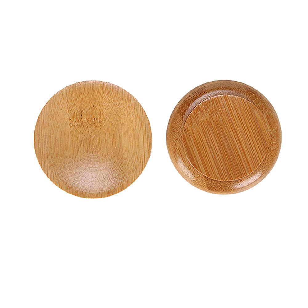 pack of 6 bamboo round coasters for home office use