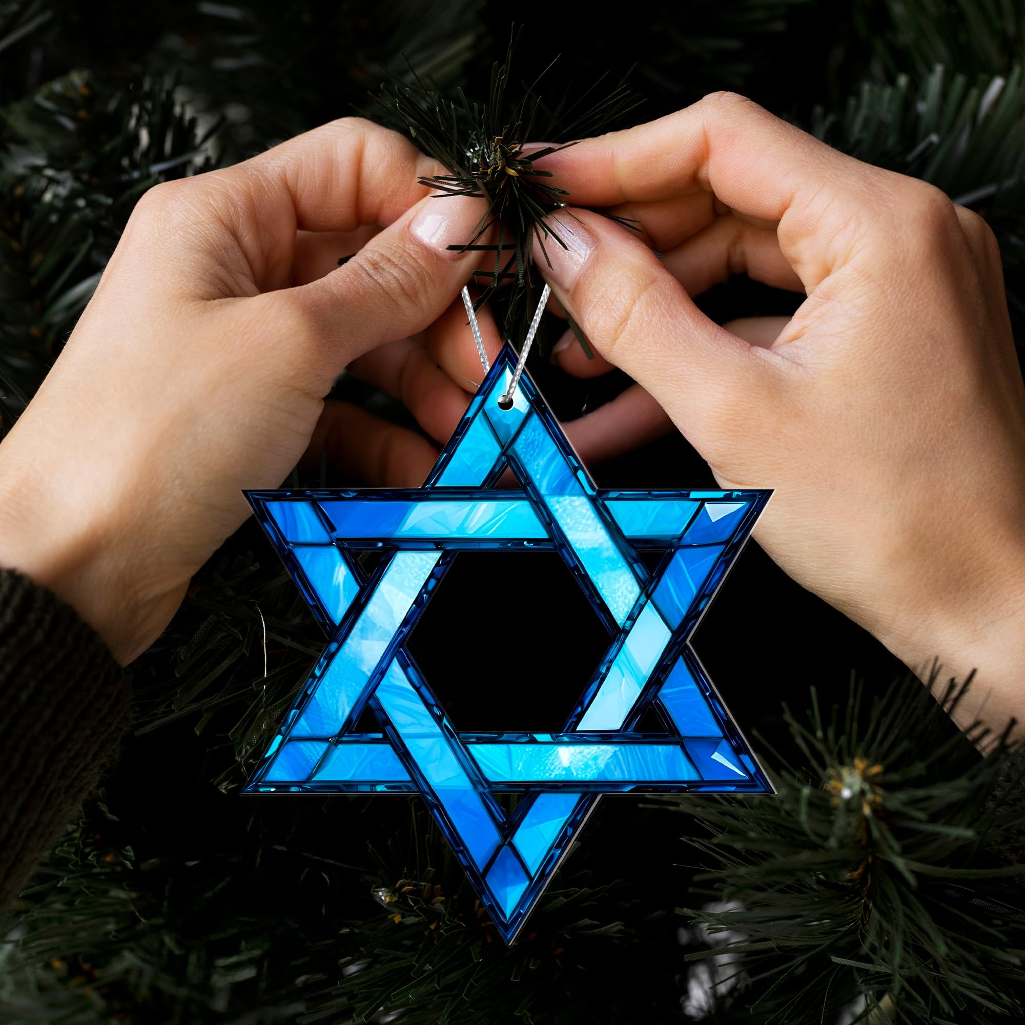 Versatile Hanukkah decoration for wall tree or table