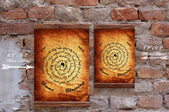 Judaica wall art displaying Jewish home blessing