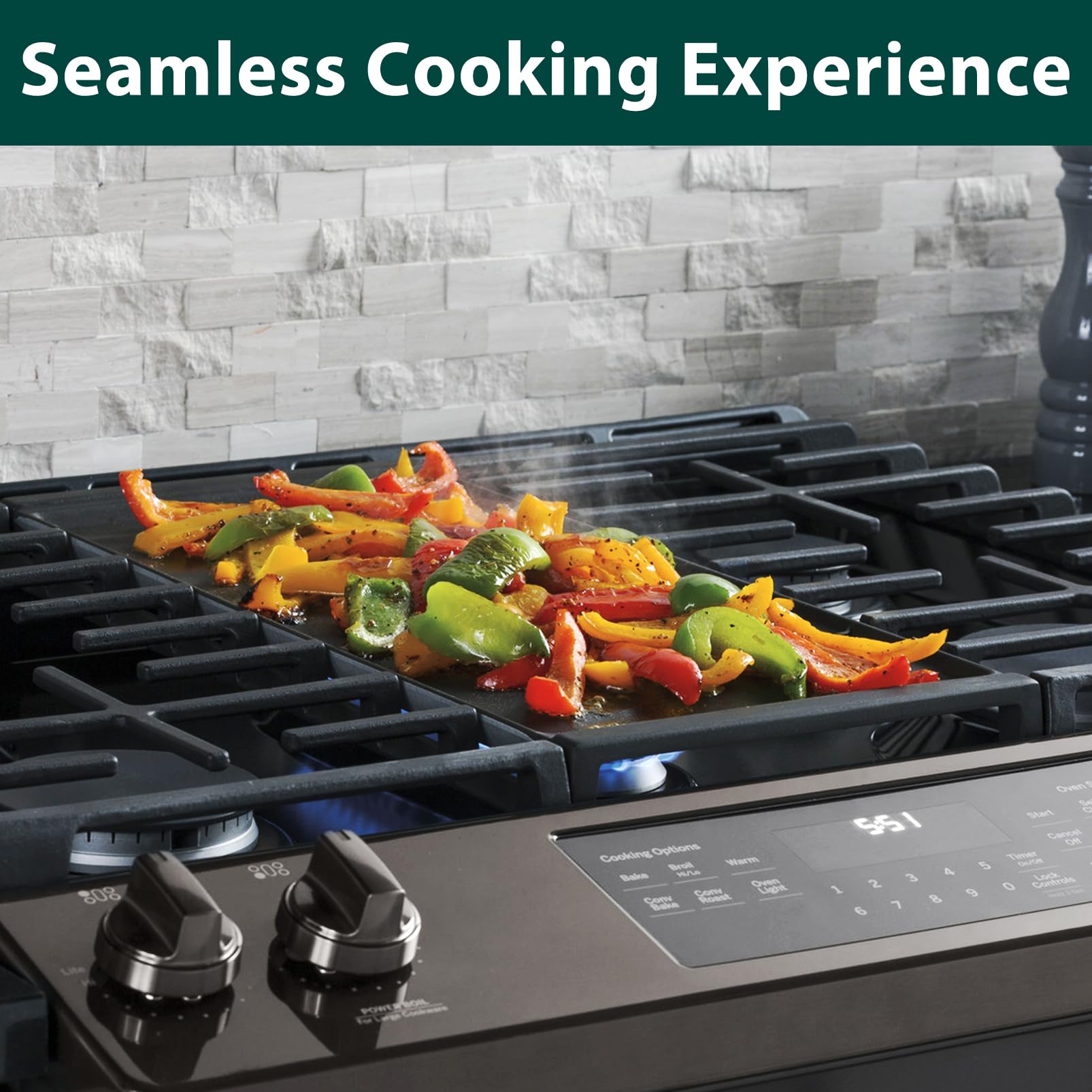 JGB700SEJ4SS compatible GE griddle close up