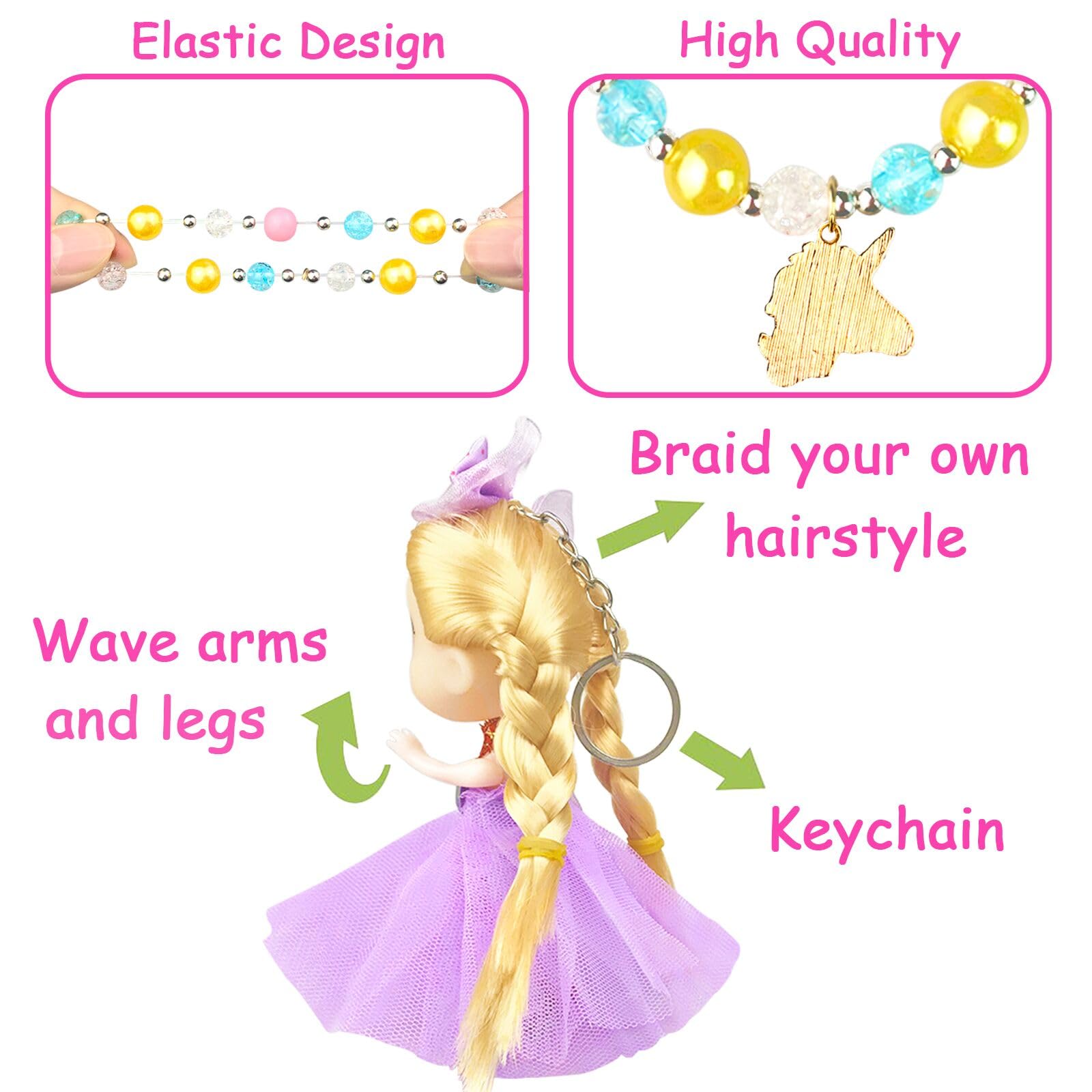 eggs open to reveal dolls and colorful bracelets product image