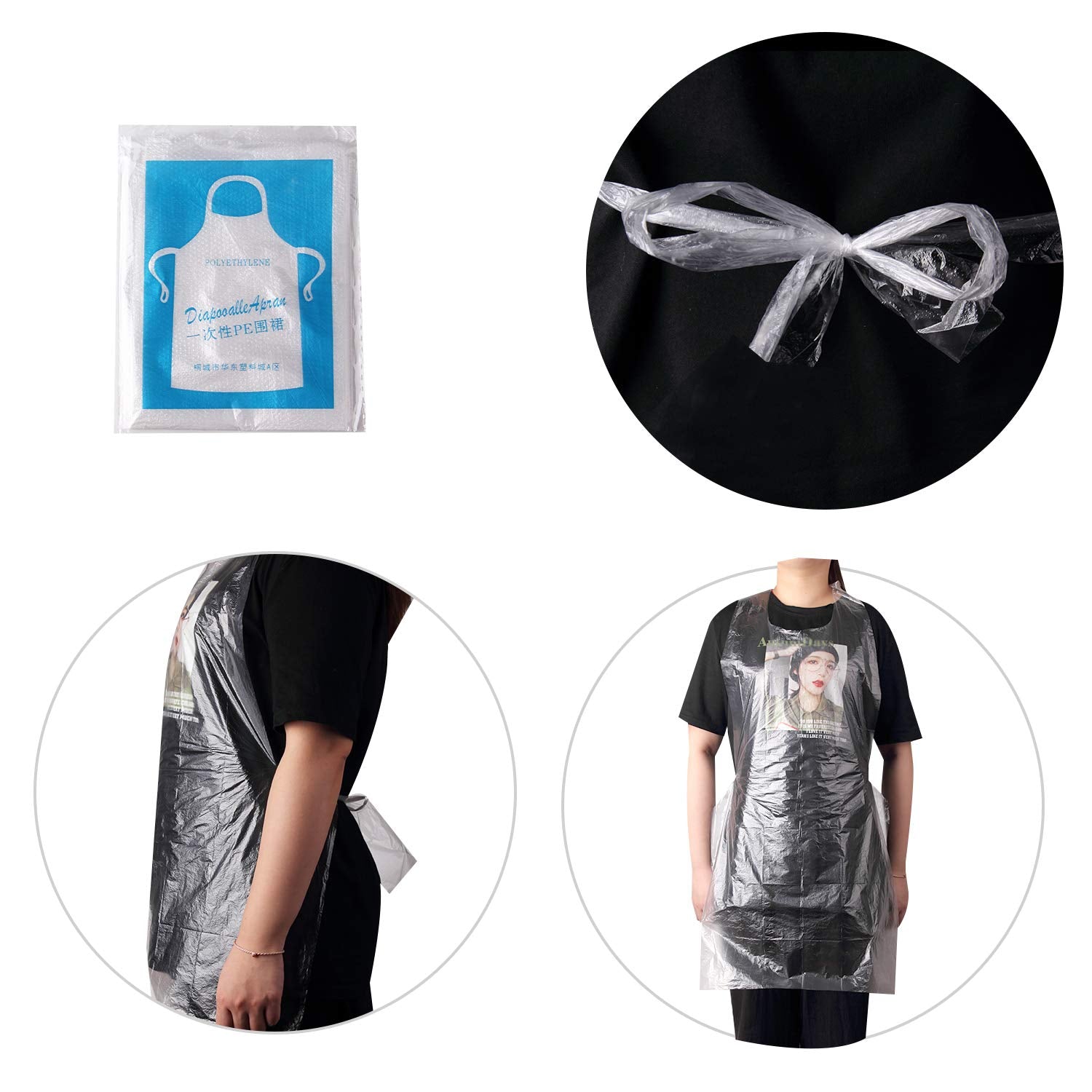 Apron with neck loop and waistband ties by JIAKAI