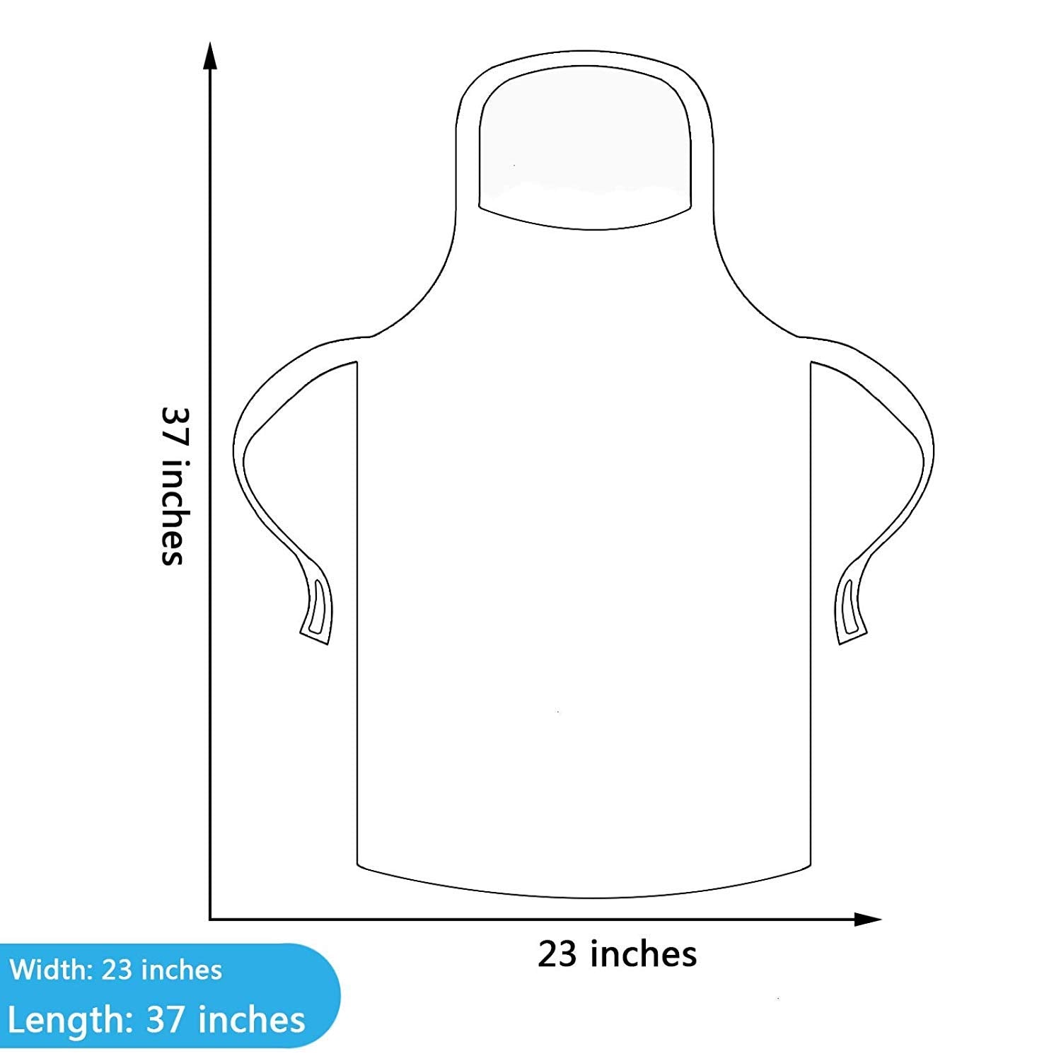 Polyethylene waterproof apron by JIAKAI 23 x 37