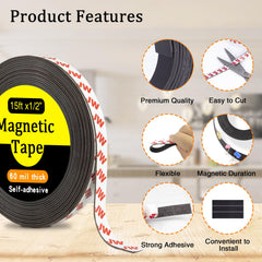 Jianwen Magnetic Tape on whiteboard or fridge surface