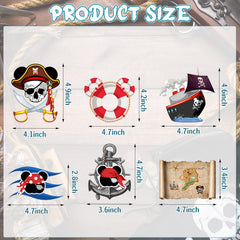 Pack of 12 magnets in 6 styles for cruise door decor