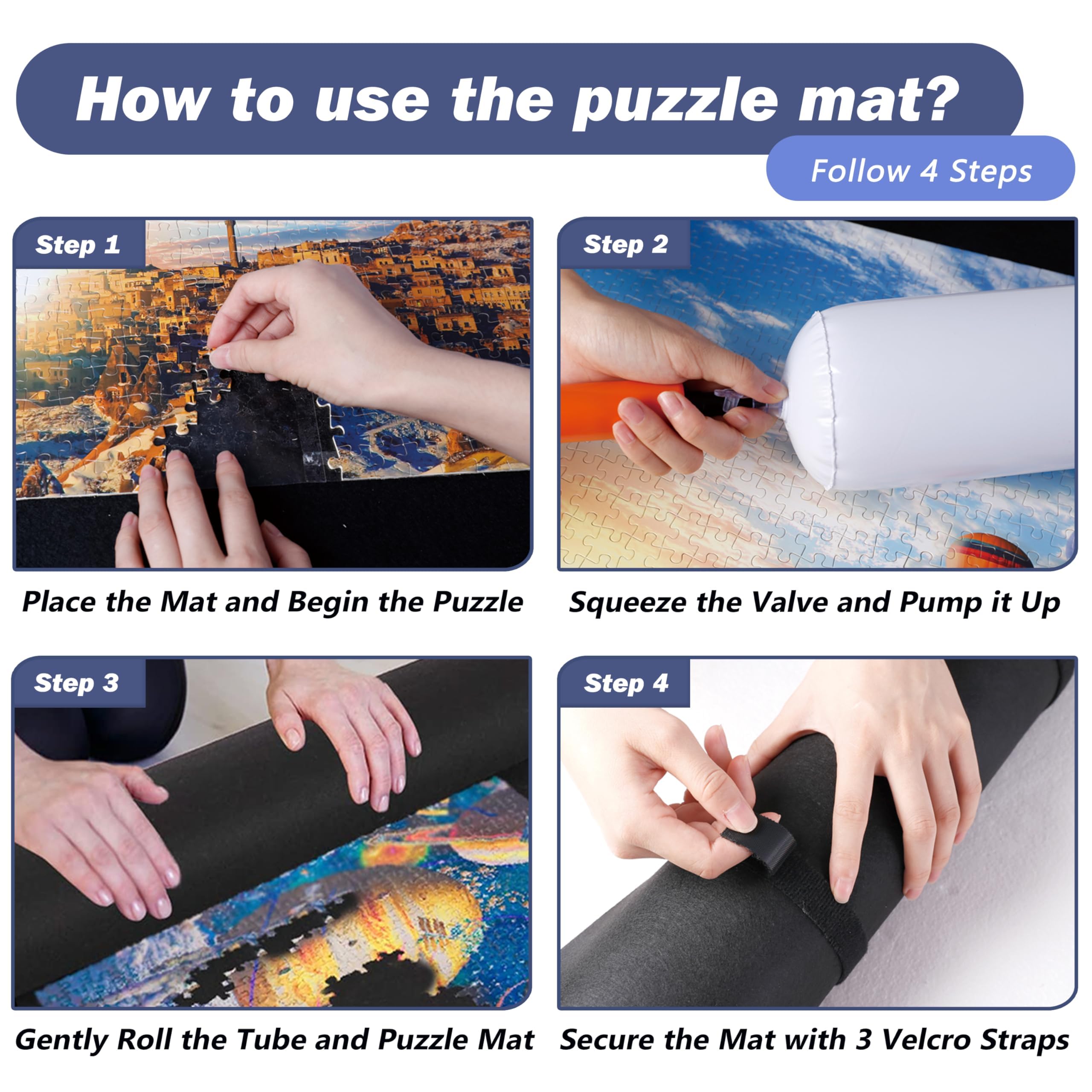 Includes hand pump for mat setup
