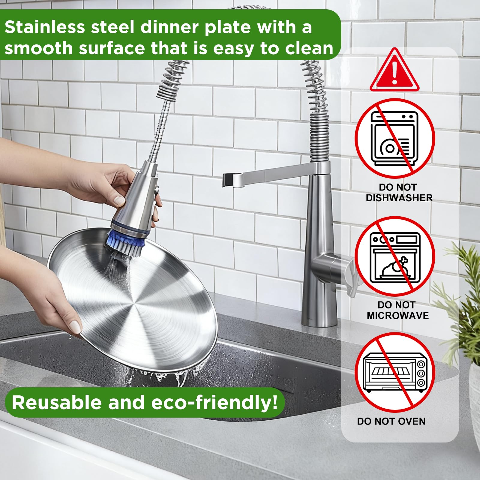 Reusable non toxic plate designed for family meals