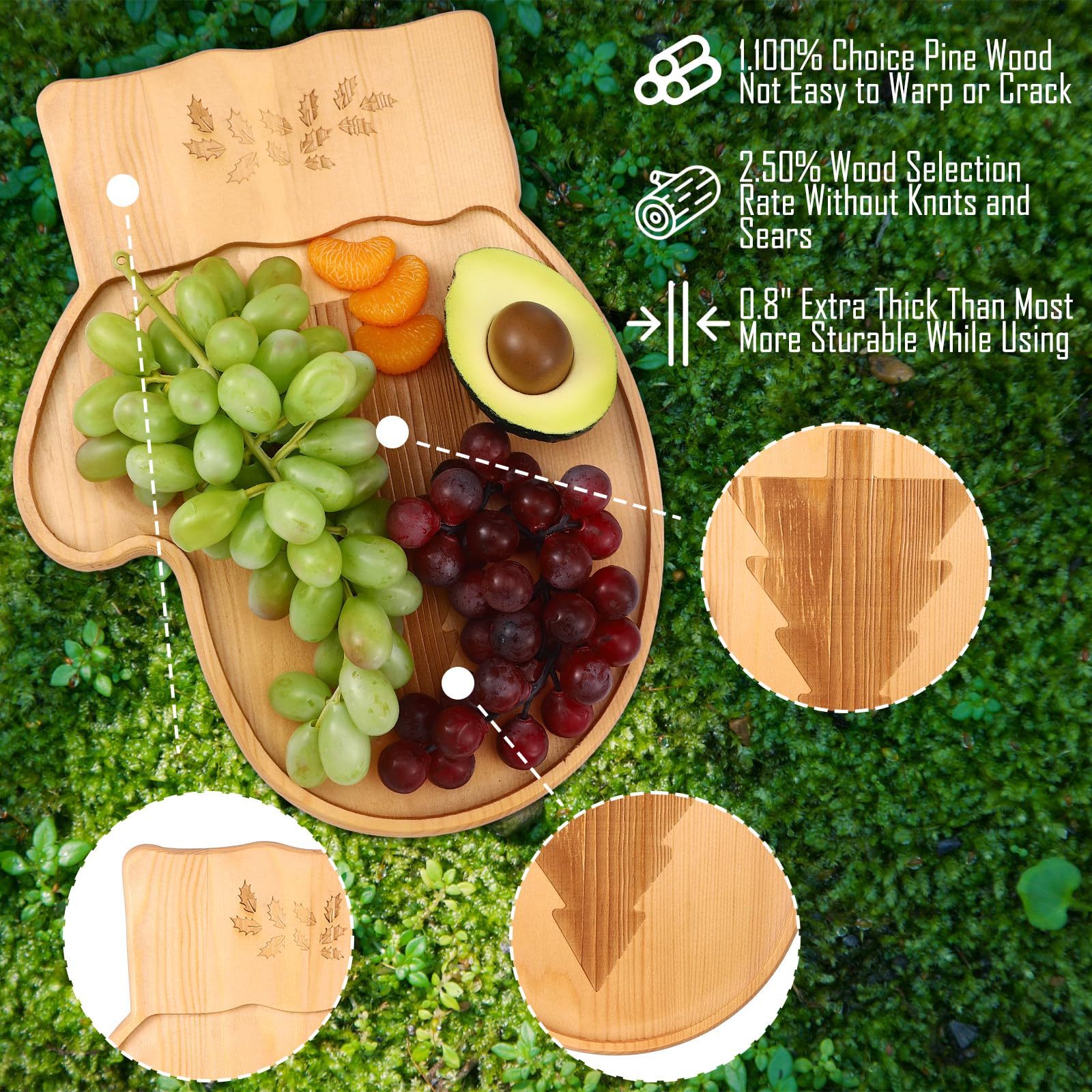 Jingmore Christmas glove cutting board 14x10 inch