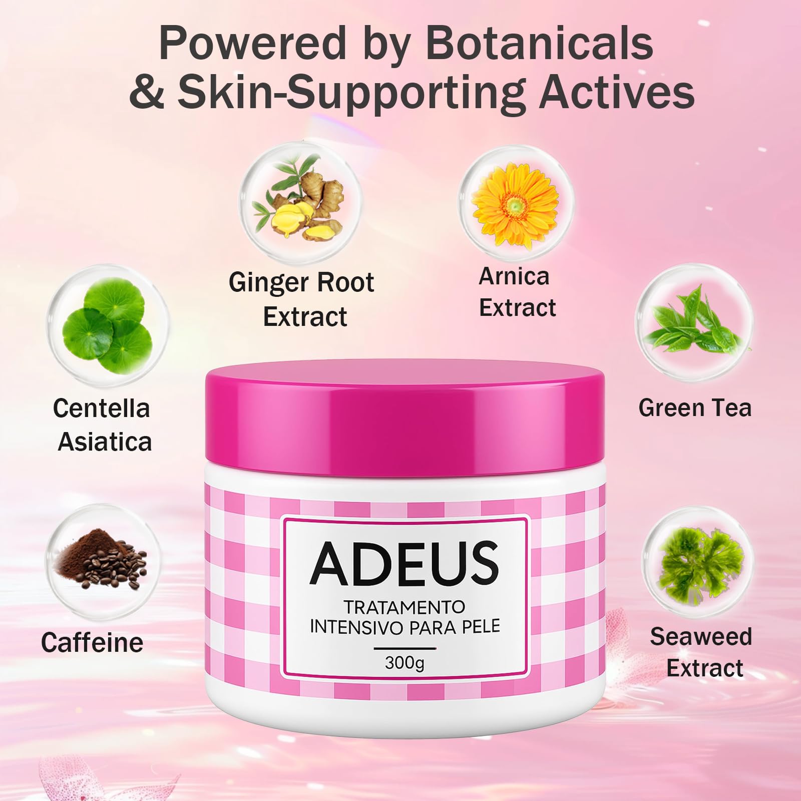 Caffeine centella asiatica ginger in JINMAO Adeus Crema Brasileña