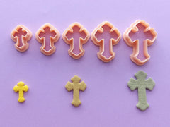 Jinnyous Jewellery Cross Royal Easter polymer clay cutter five sizes