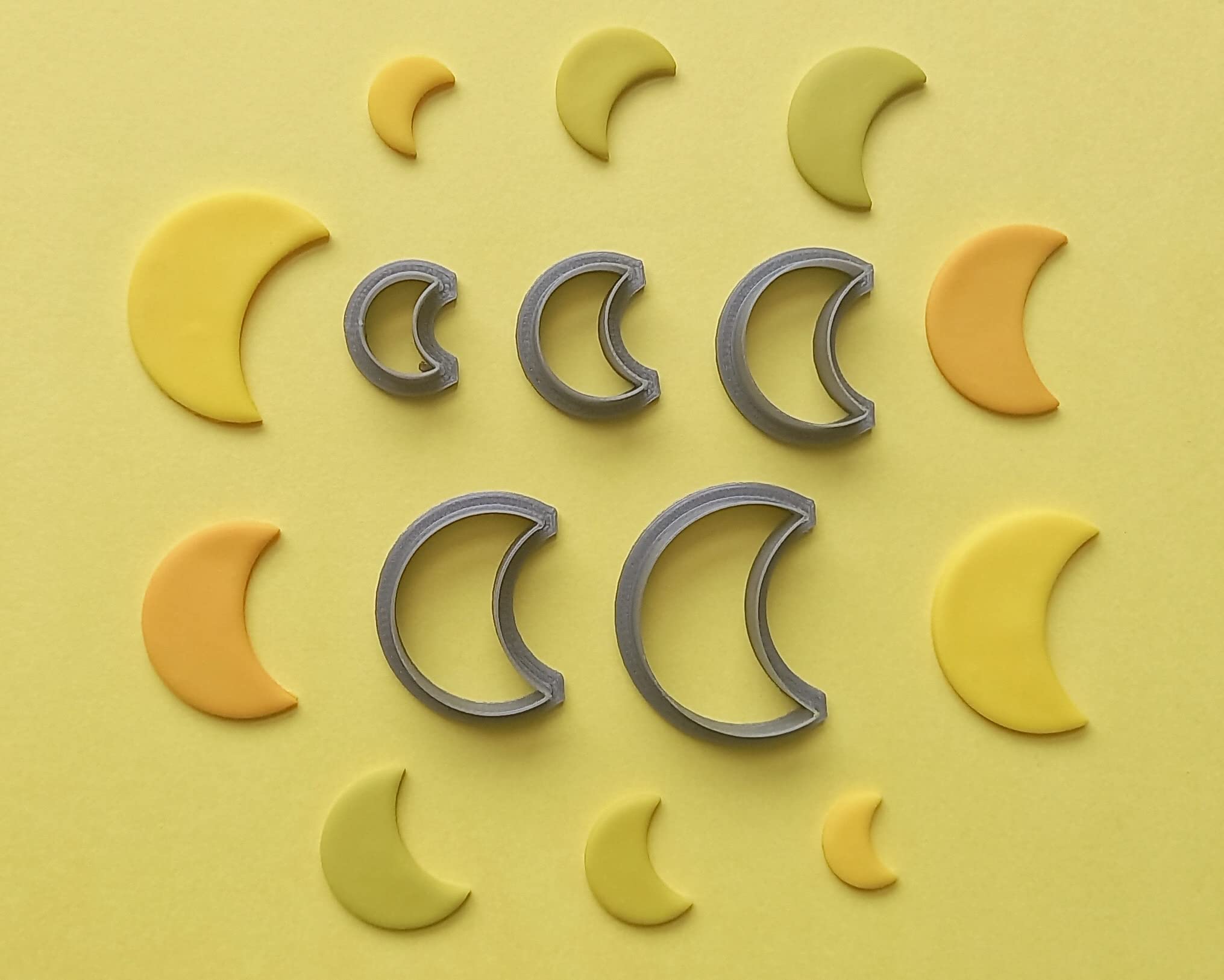 Moon polymer clay cutter set 5 Jinnyous Jewellery image 1
