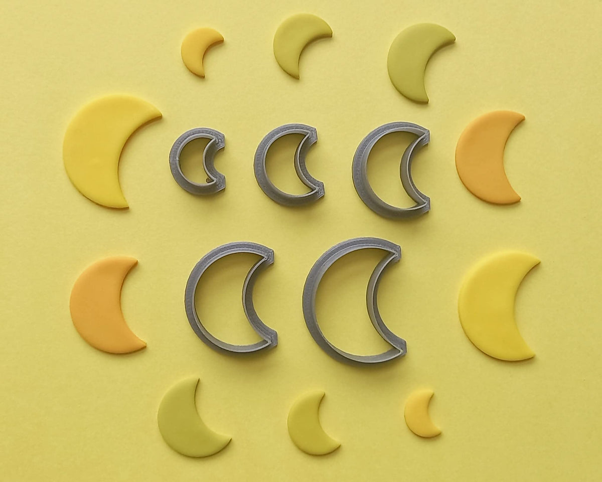 Moon polymer clay cutter set 5 Jinnyous Jewellery image 1