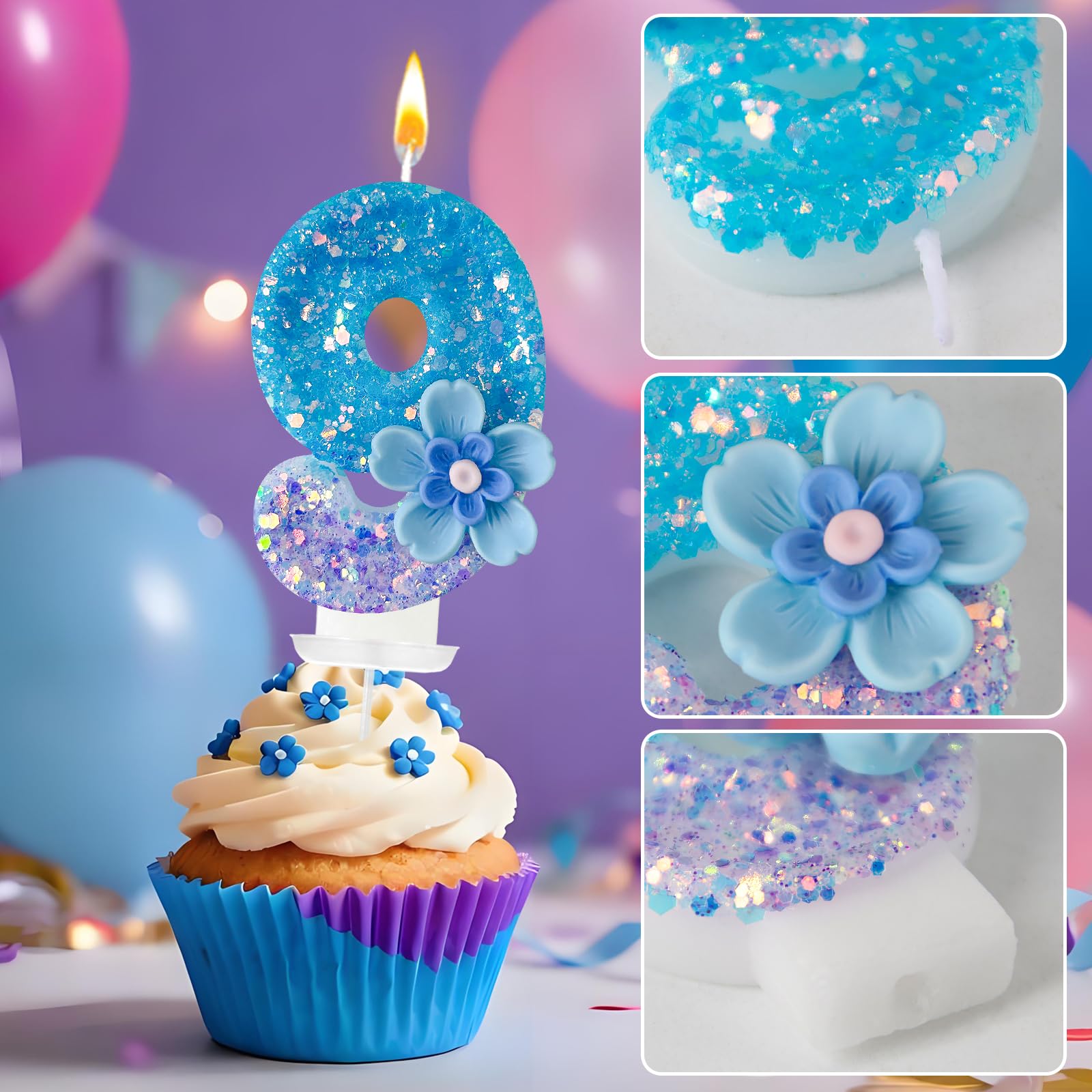 Jinrea flower theme party decorations candles