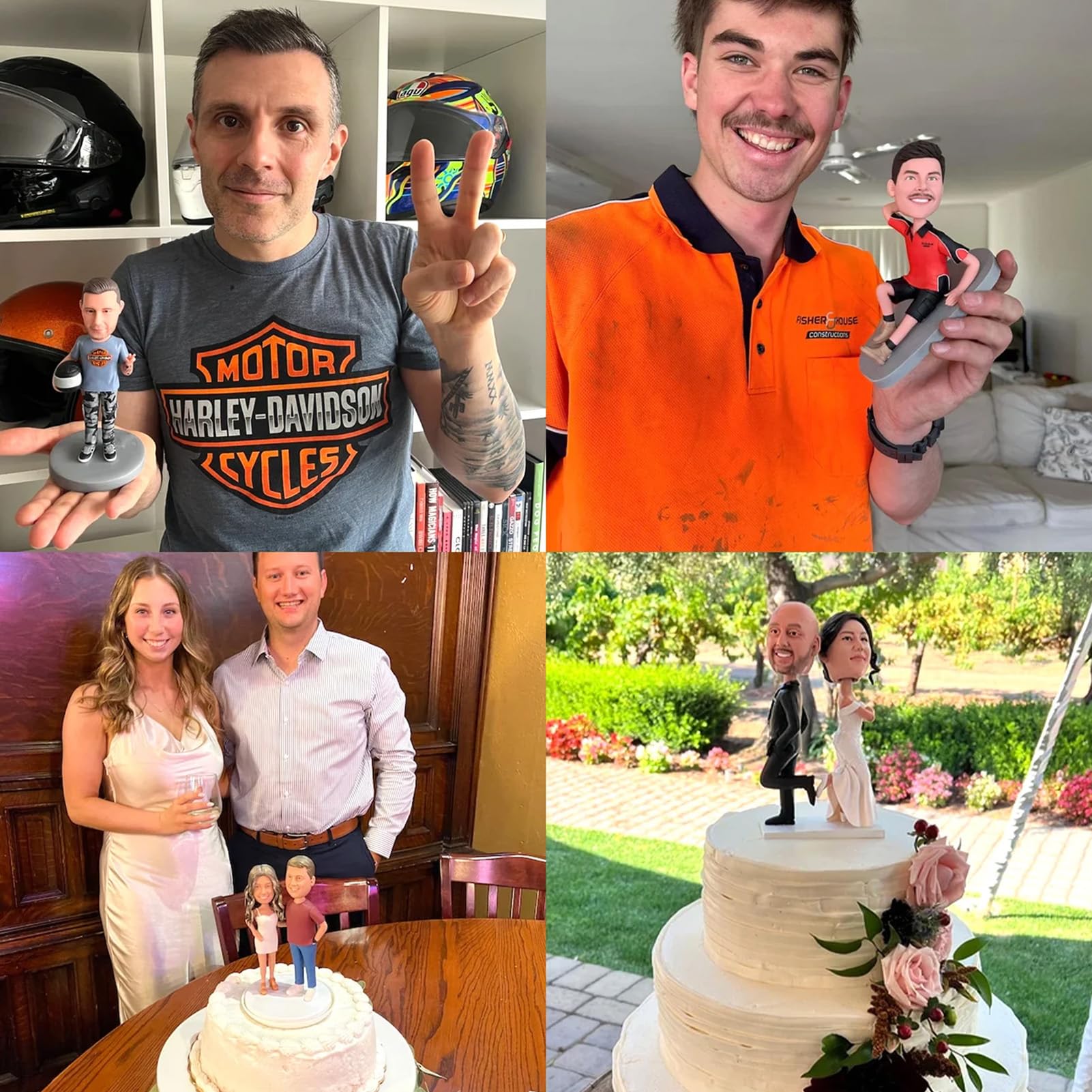 Photo based personalized bobblehead packaging and presentation