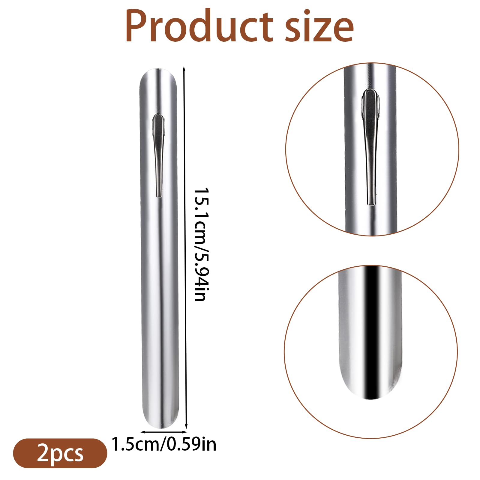 Stainless steel crumb scraper for servers JJUNW 2Pcs