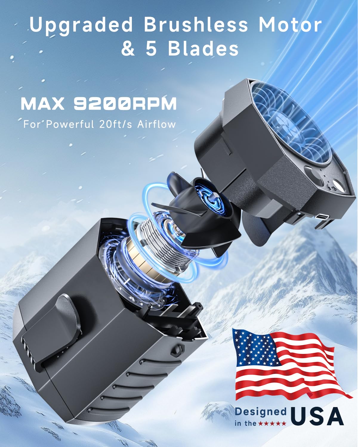 JKBOOM 9200RPM turbo wind with 5-blade fan