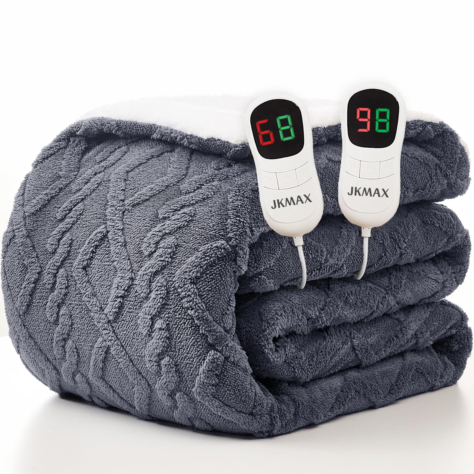 JKMAX heated electric blanket queen size 84x90