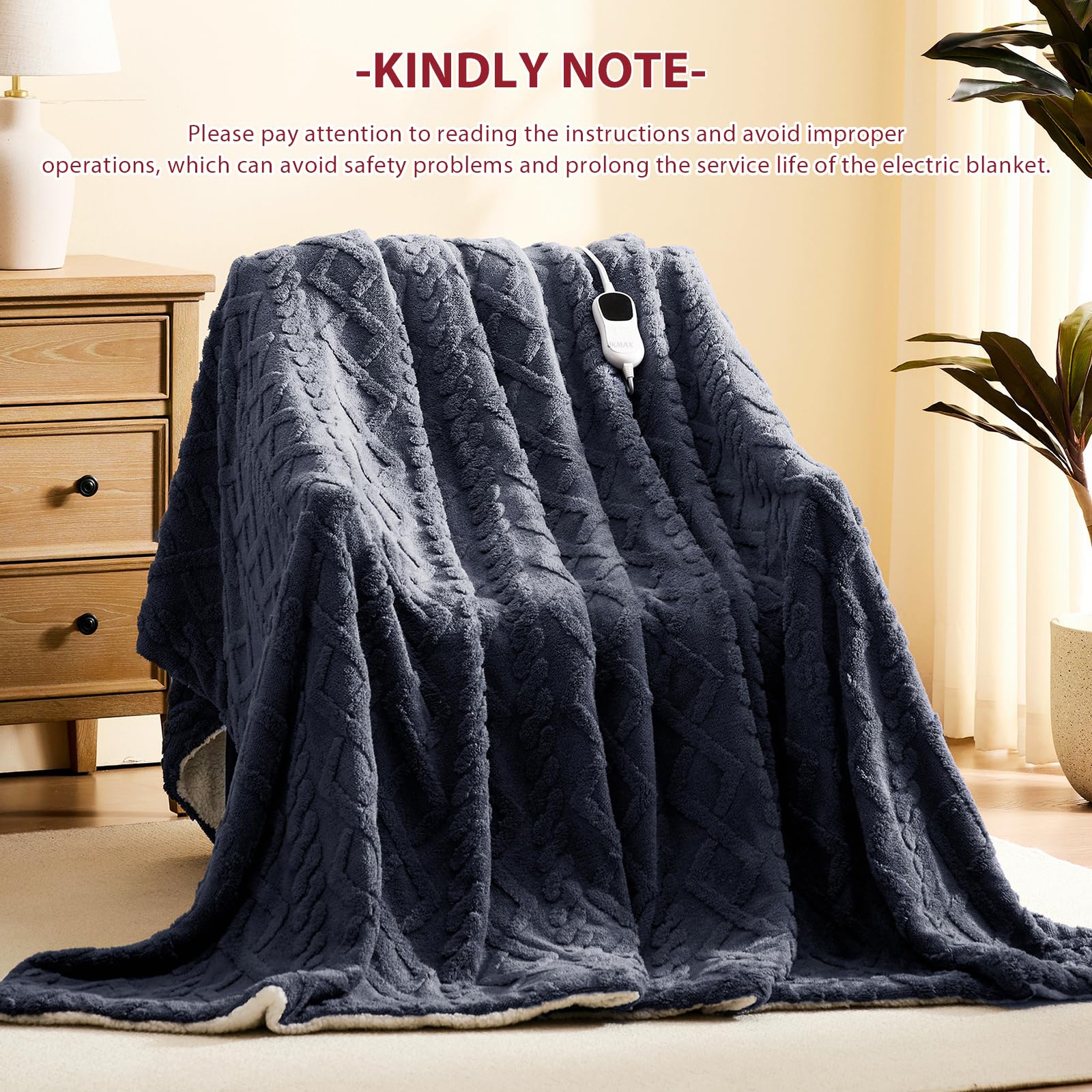 Detachable controller cord JKMAX blanket for washing