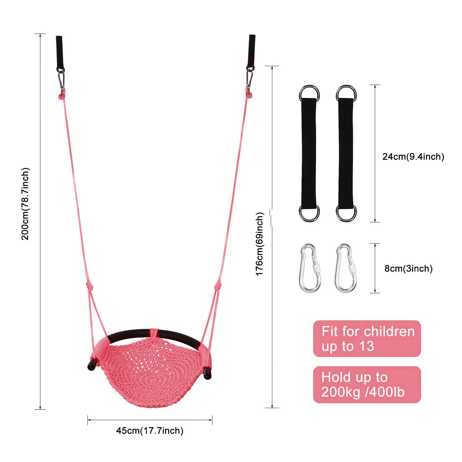 Snap hooks and tree strap kit for setup