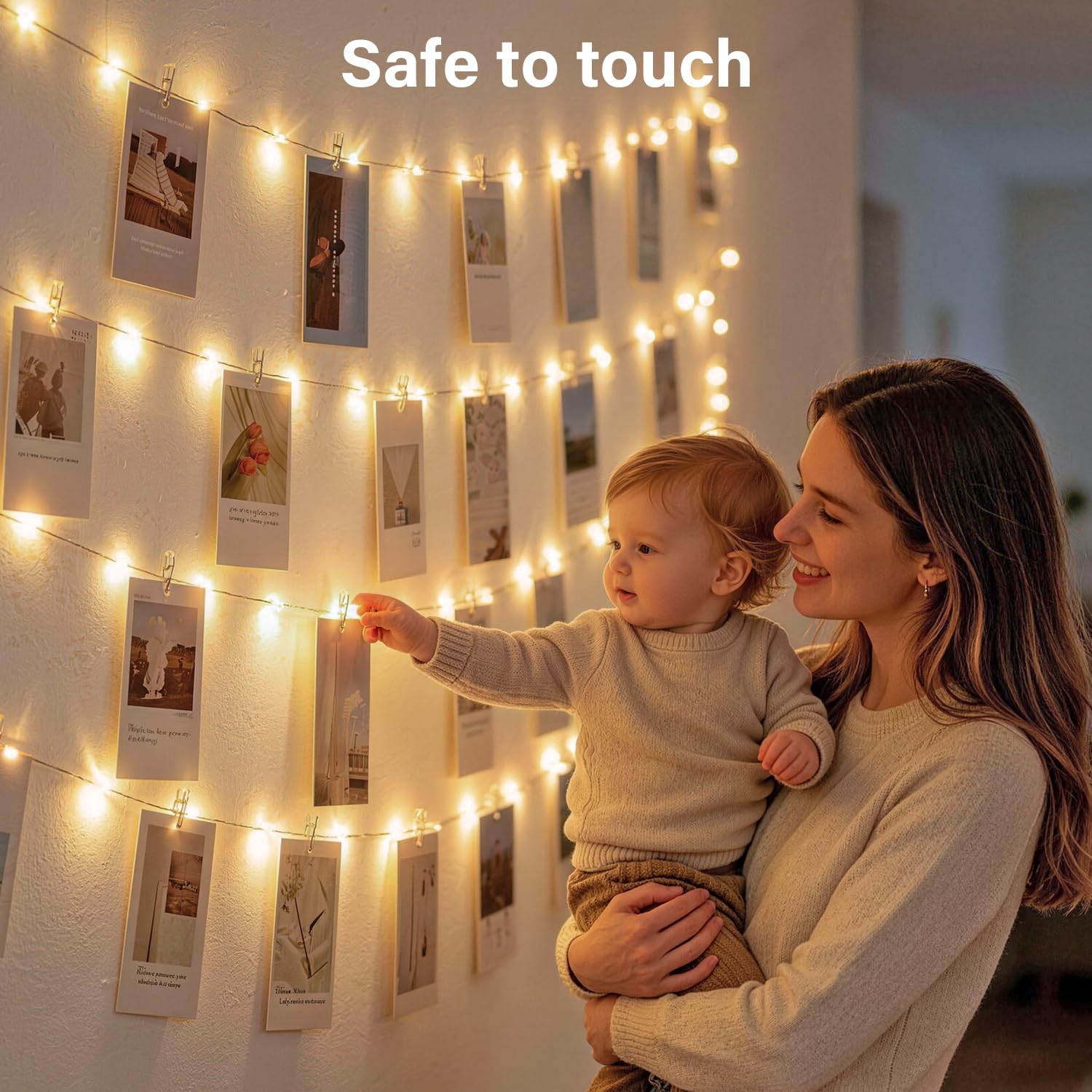 50 clips for hanging photos on string lights
