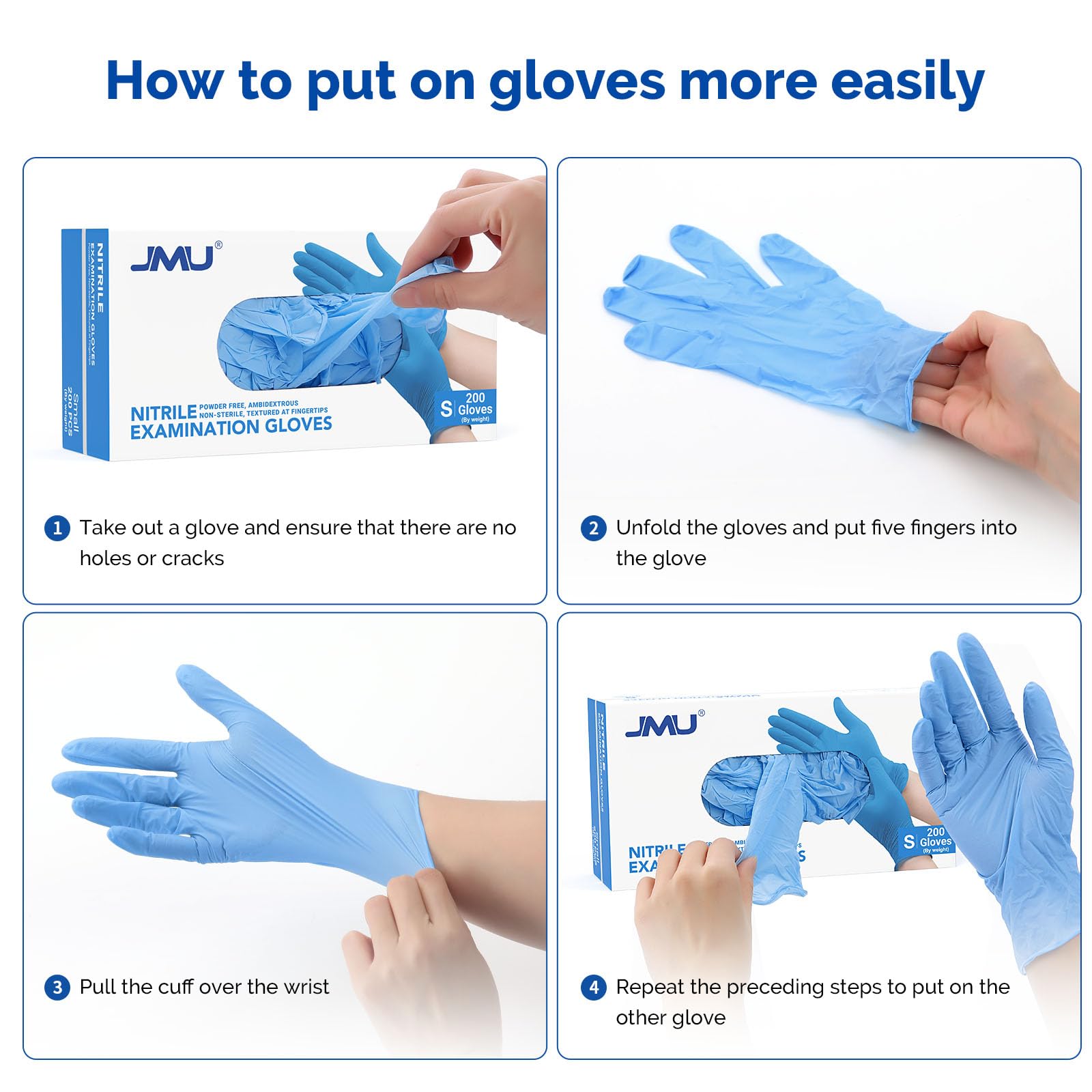 JMU nitrile gloves for beauty salons tattoo parlors alt text
