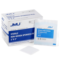 JMU sterile gauze pads 2x2 non-woven packaging with peelable pouch