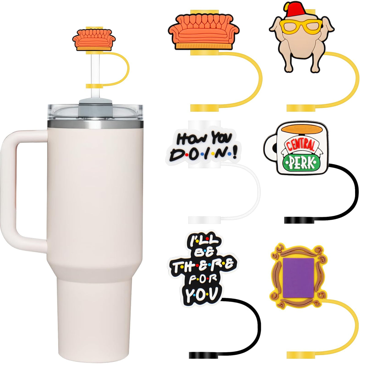 JNAB silicone straw cover for Stanley Cup Tumbler 40 oz 30 oz image 1