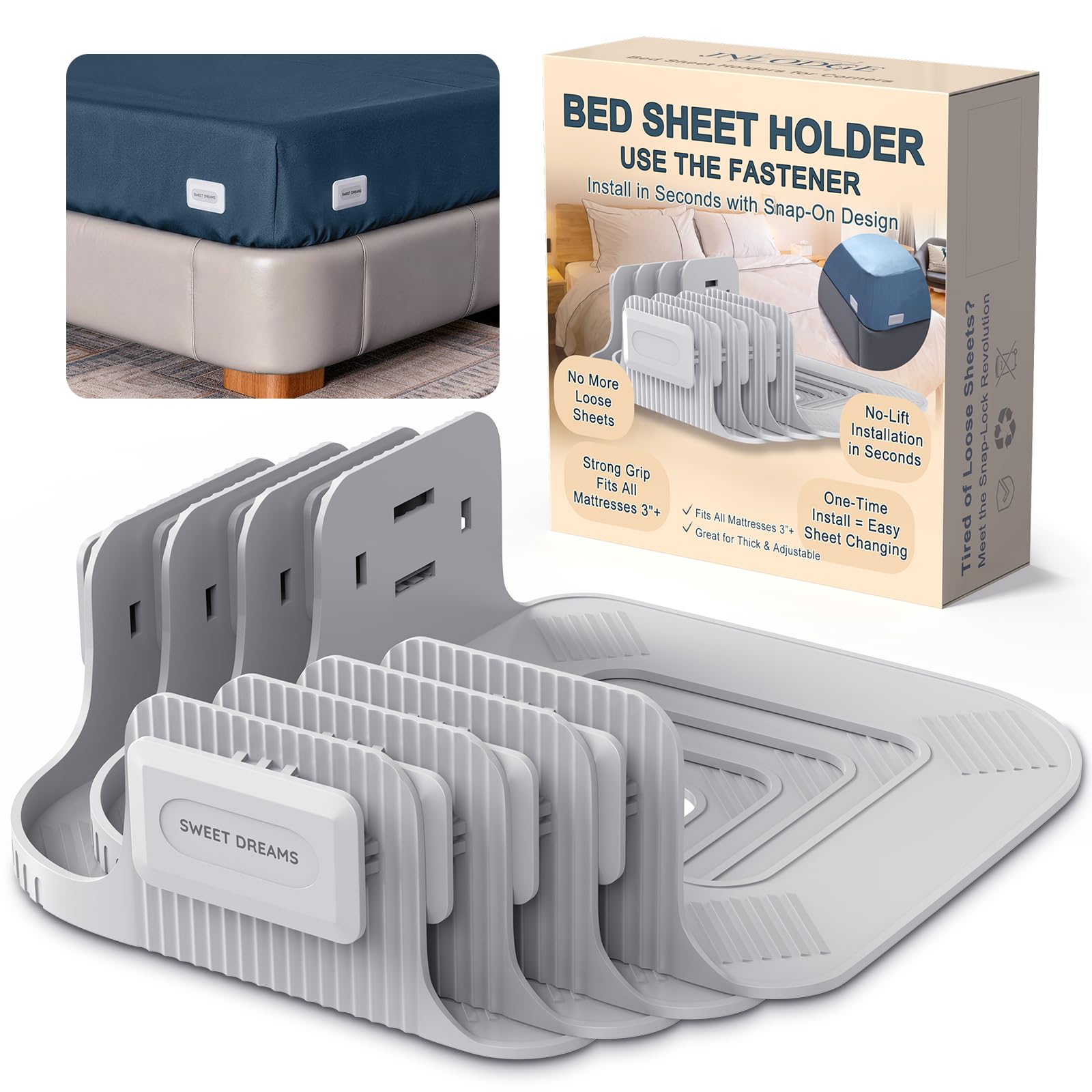 JNLODGE bed sheet holders for corners on mattress