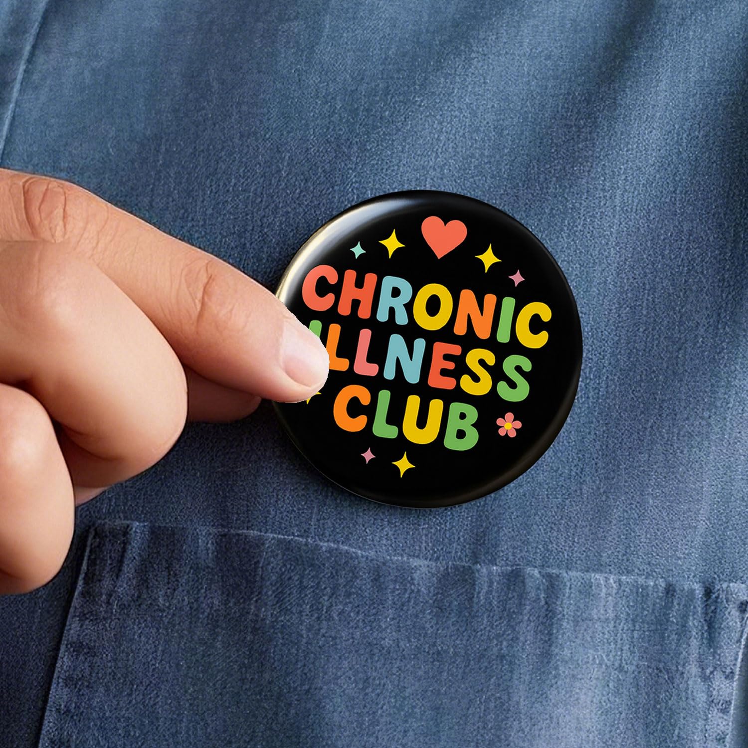 Gift box packaging for Chronic Illness Club Pin Button Badge