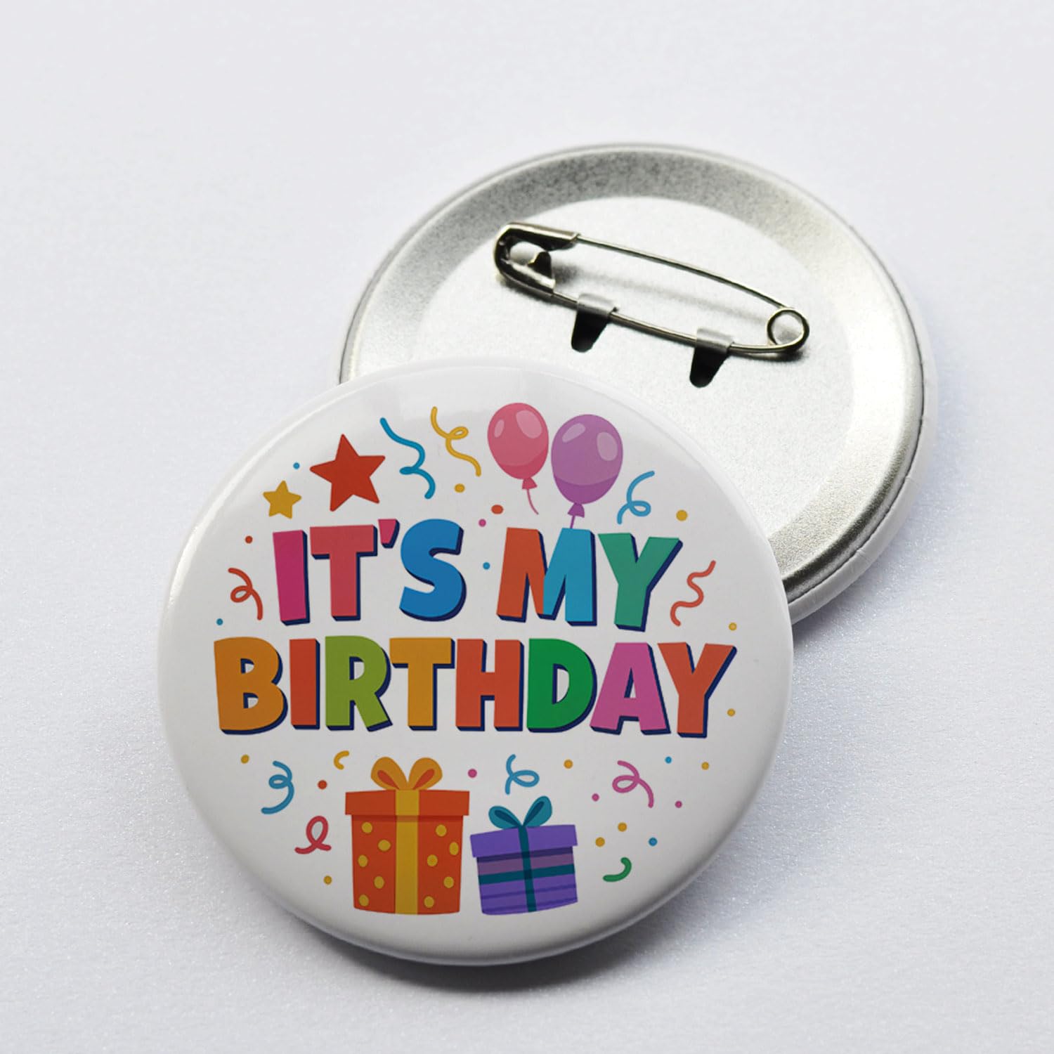 JNSVIEA Happy Birthday Button Pin 2.3 inch diameter