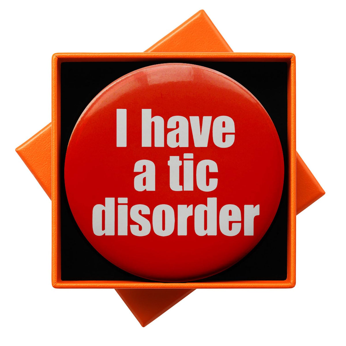 jnsviea tic disorder badge button pin 2-3 inch gift box