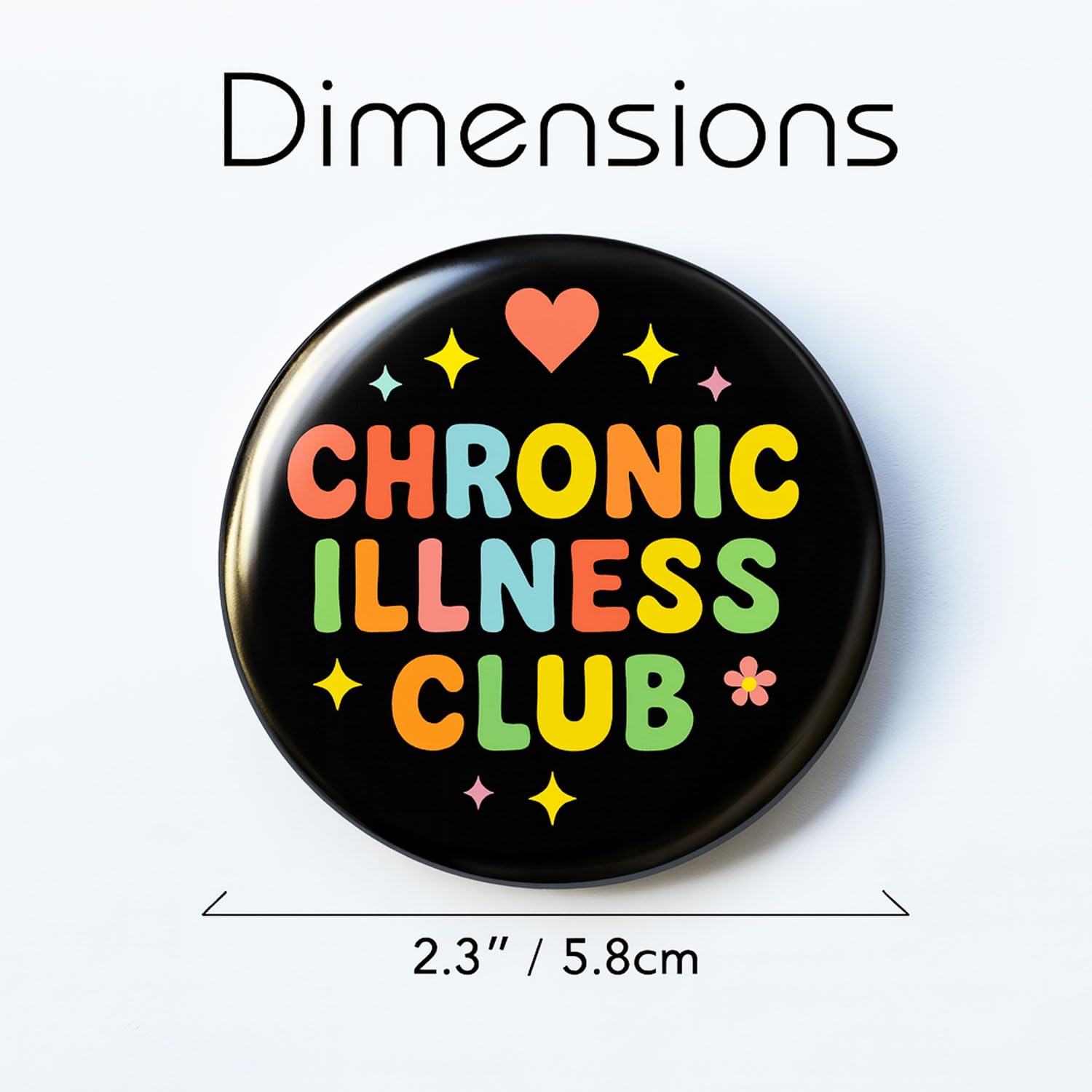 Mental Health Support Badge with CHRONIC ILLNESS CLUB text