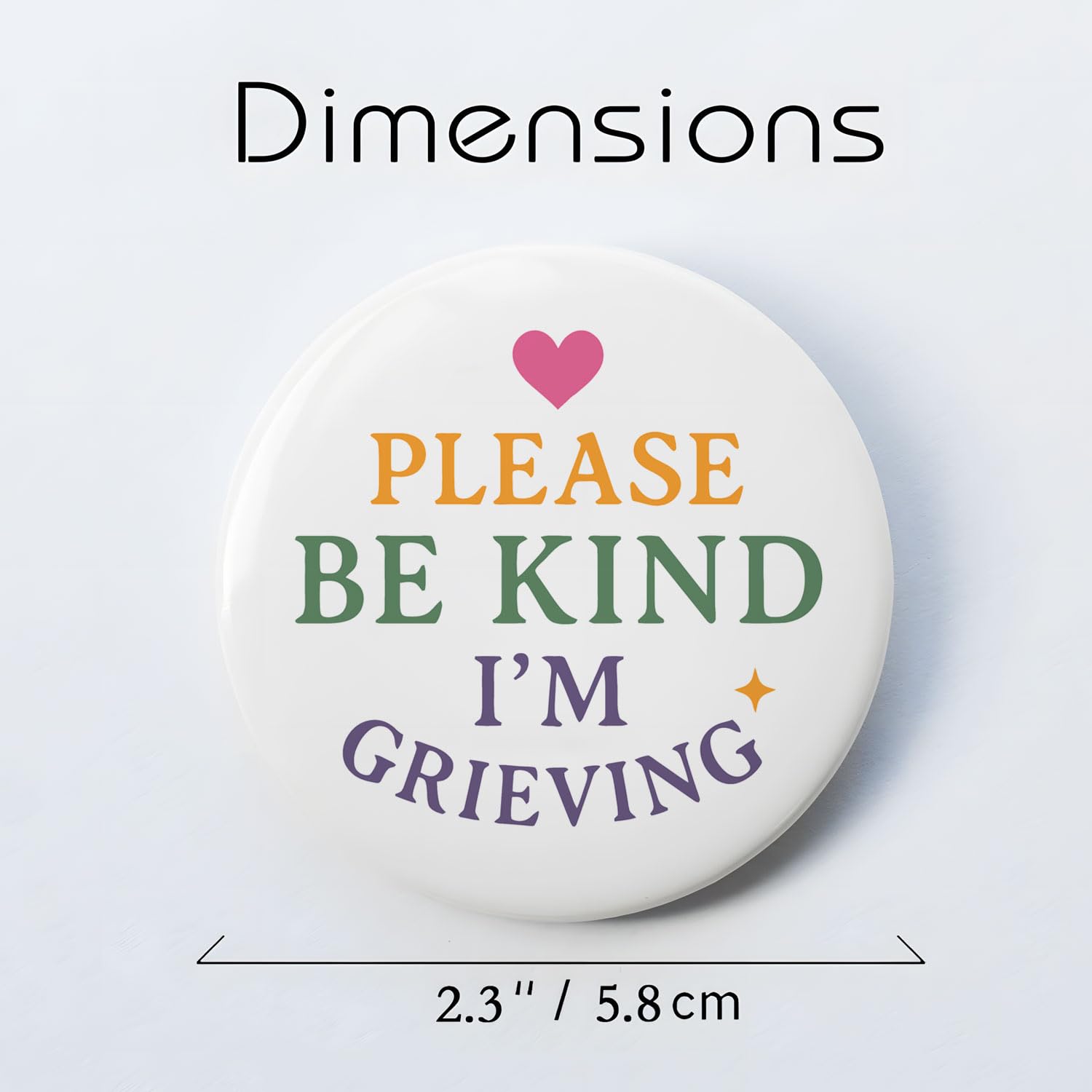 Sturdy metal badge with smooth finish and secure pinback fastener
