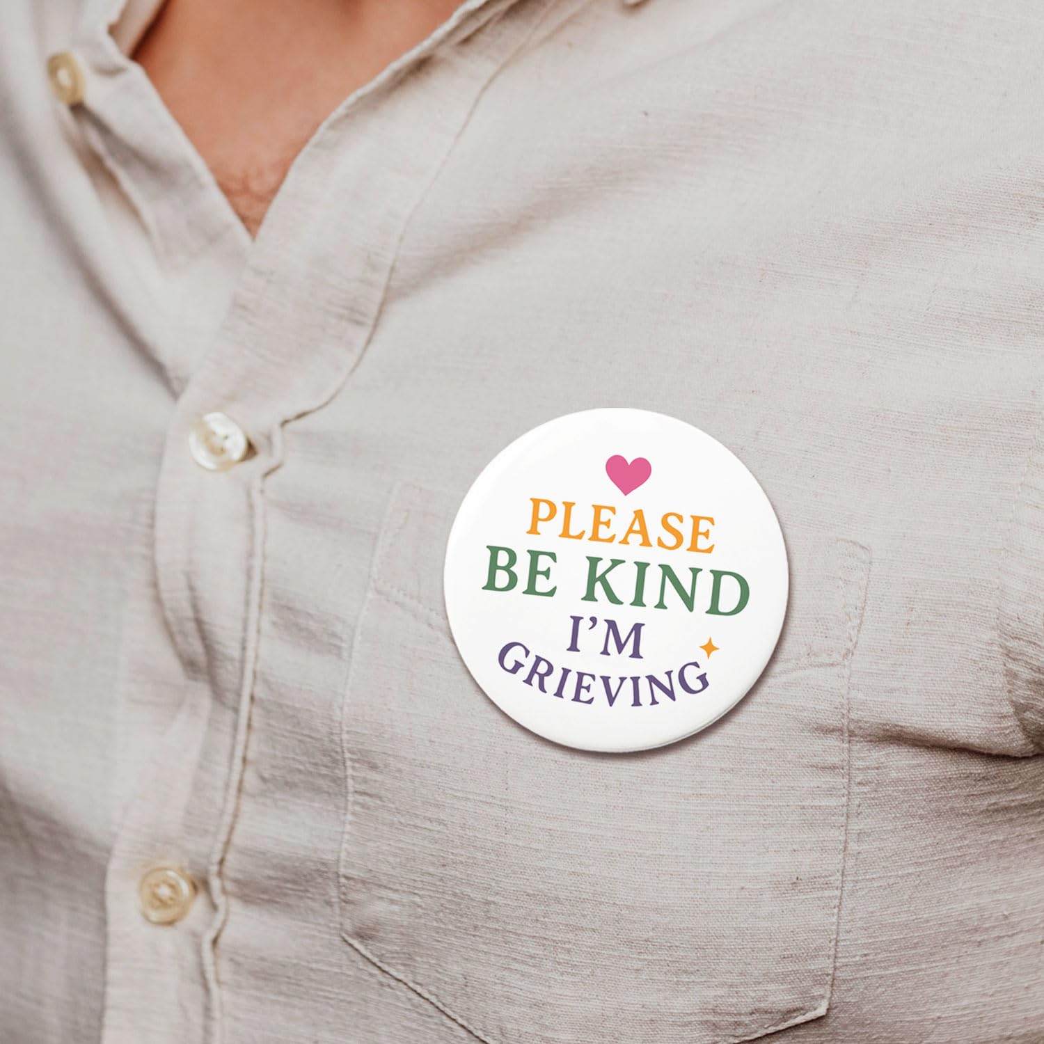 Wearable on clothing or bag for emotional support visibility