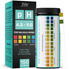 JNW Direct pH Test Strips for Urine and Saliva 150 strips
