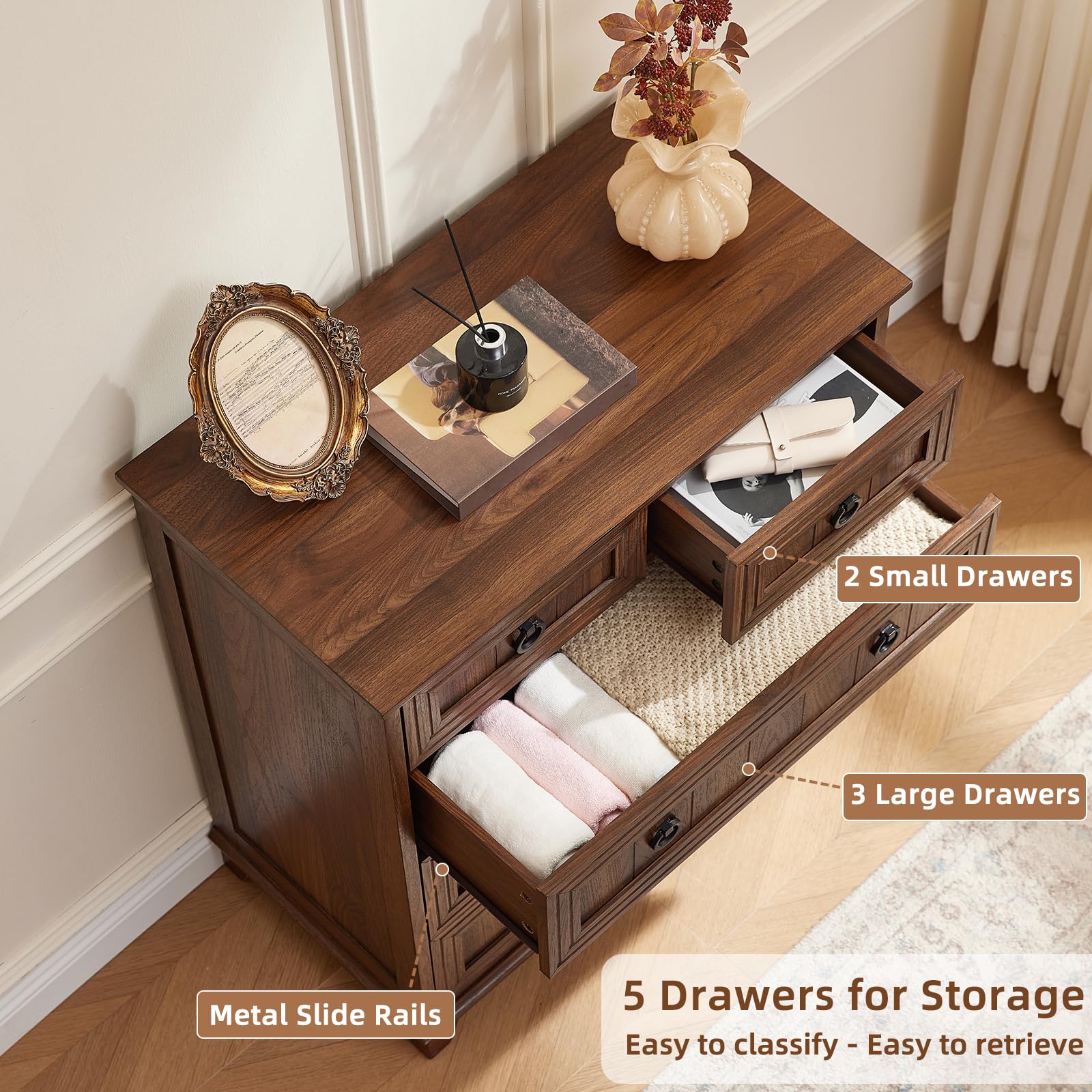 Wooden dresser by Joaxswe with five drawers