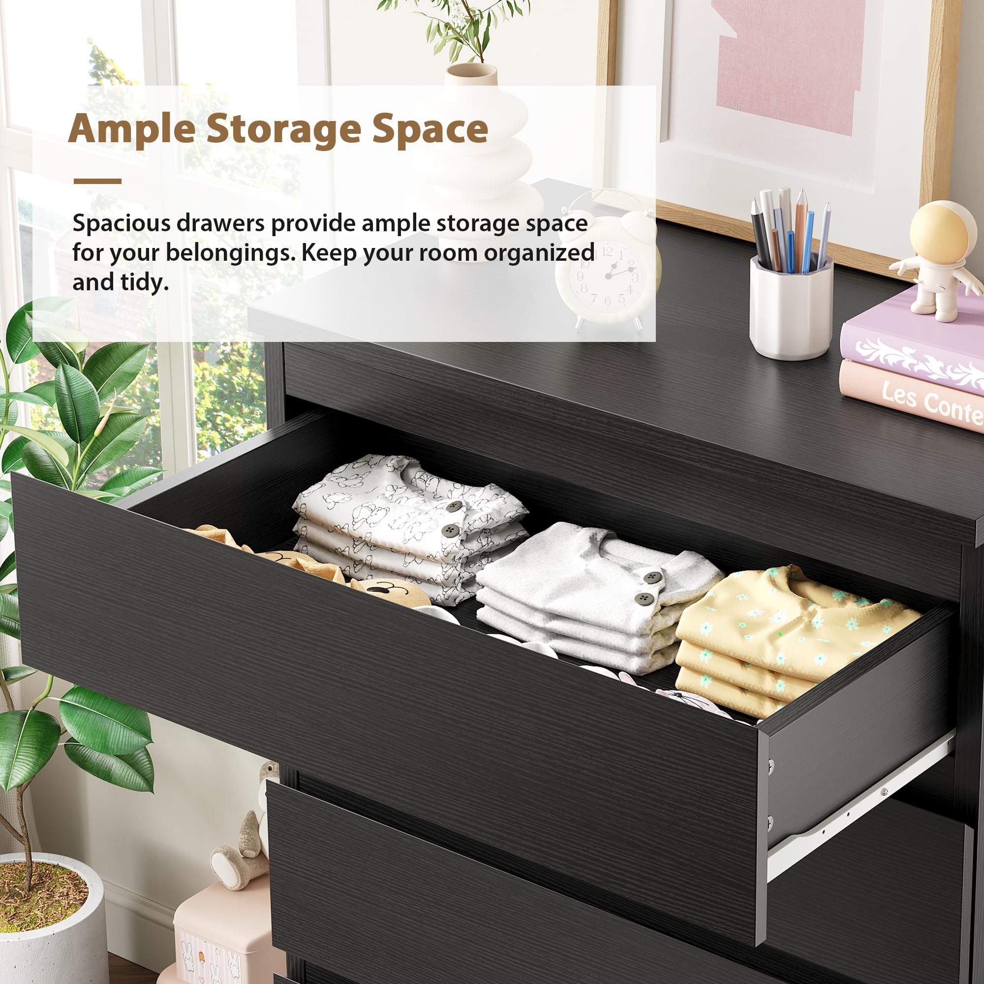 Jocoevol Black Simply Chest of Drawers alt image