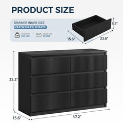 Jocoevol dresser front with fluted drawer fronts