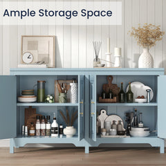 Jocoevol modern farmhouse coffee bar cabinet slate blue
